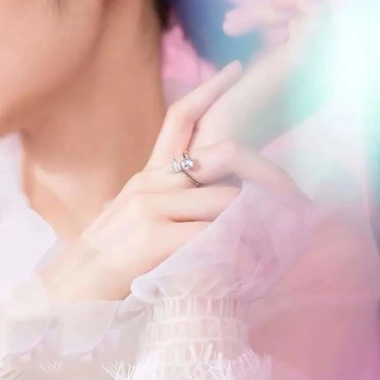Bague pierre de lune queue de sirène