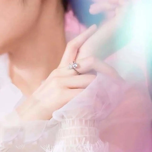 Bague pierre de lune queue de sirène