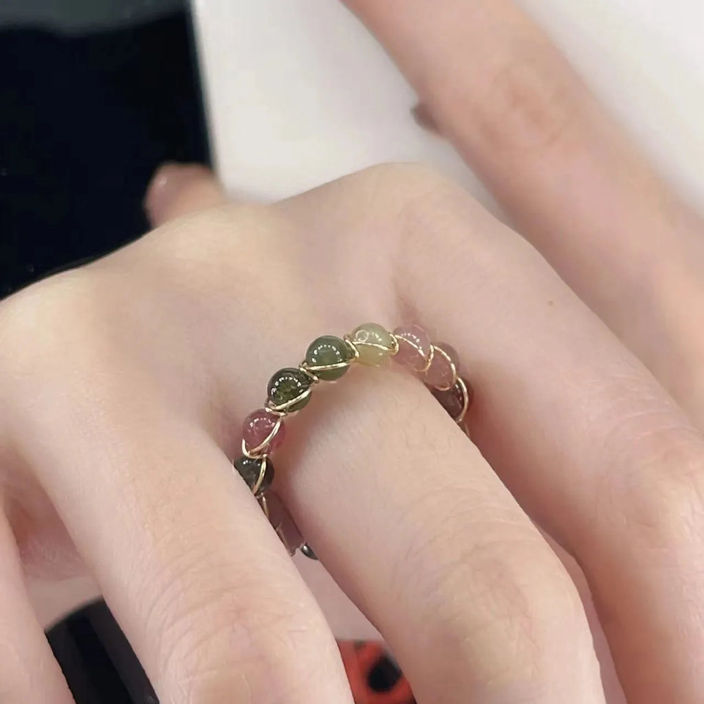 Bague turmaline arc-en-ciel