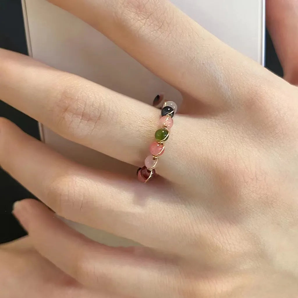 Bague turmaline arc-en-ciel
