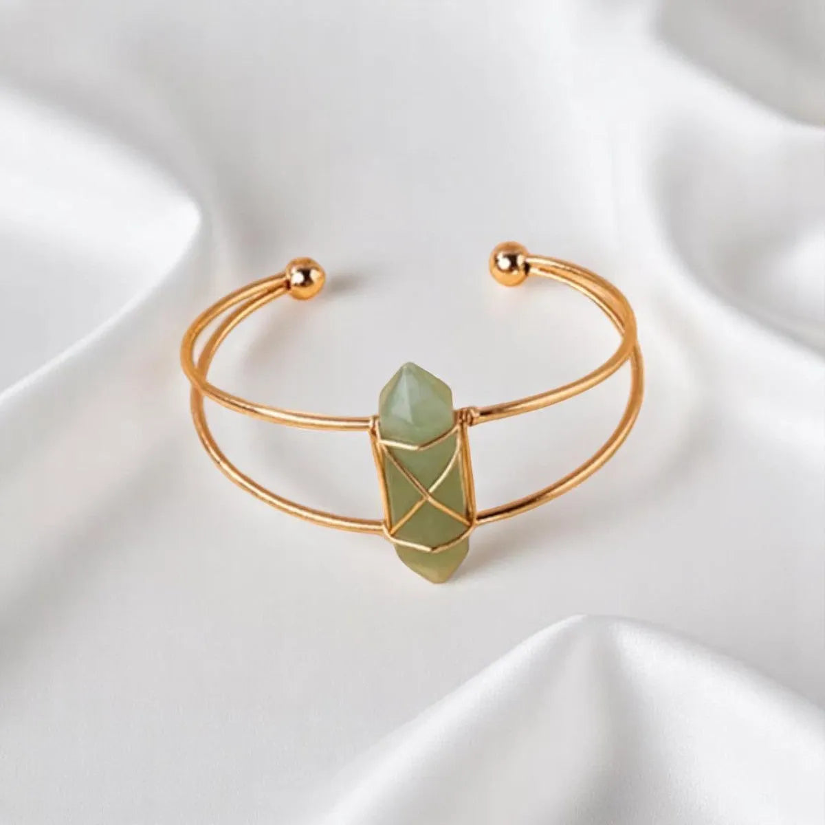 Bracelet aventurine aux reflets verts