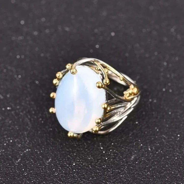 Bague pierre de lune style fée