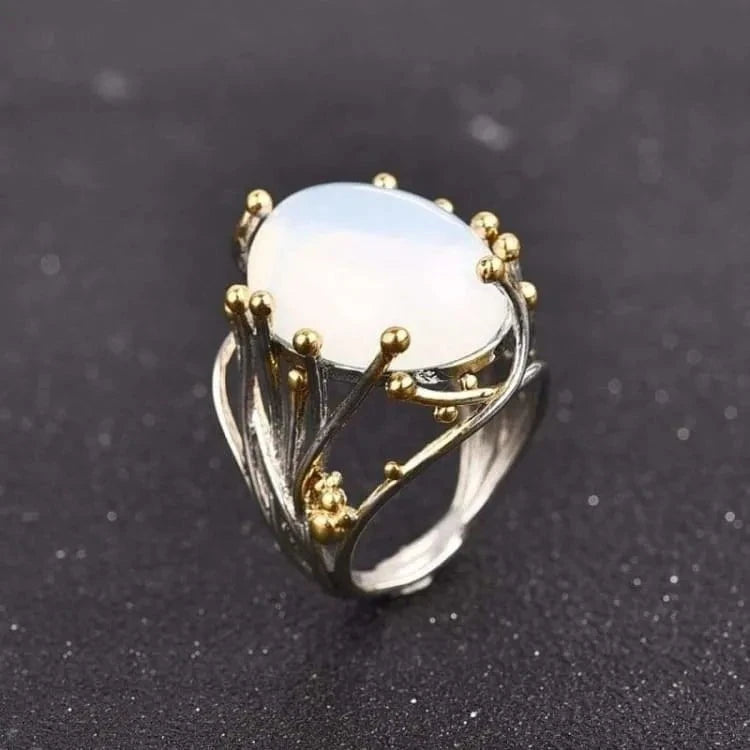Bague pierre de lune style fée