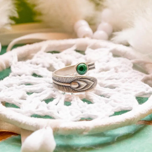 Bague malachite en argent 925