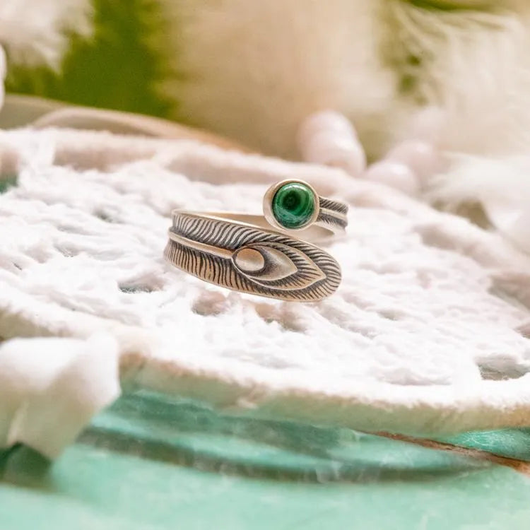 Bague malachite en argent 925