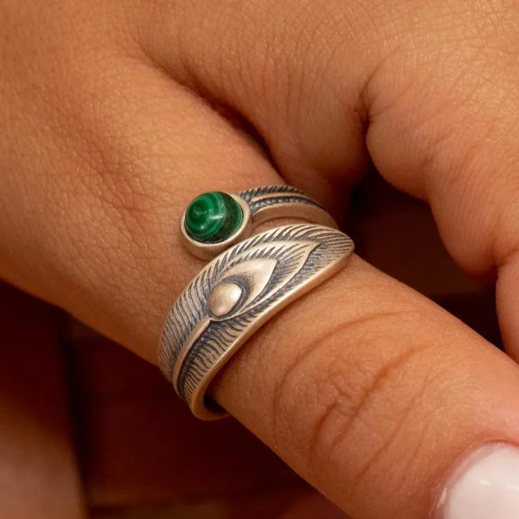Bague malachite en argent 925