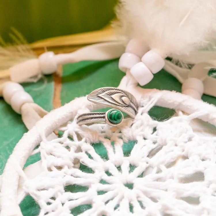 Bague malachite en argent 925