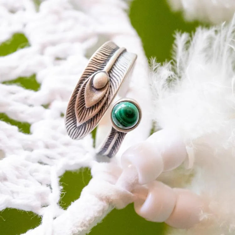 Bague malachite en argent 925
