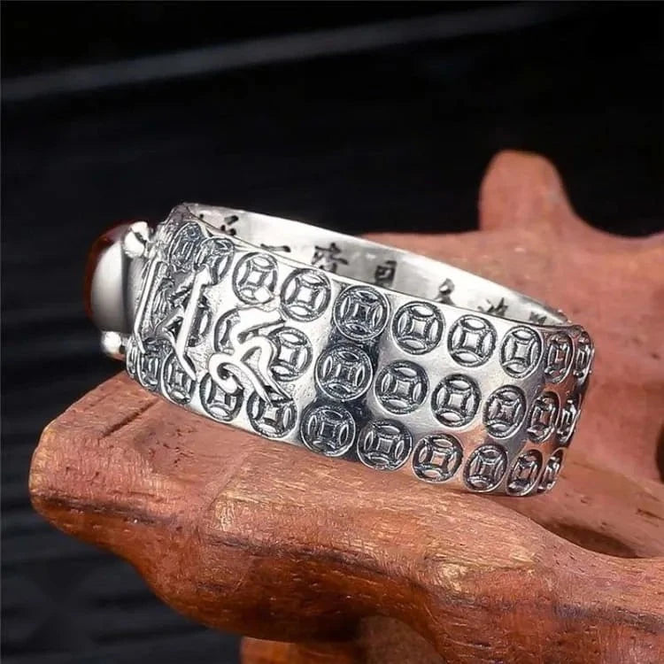 Bague grenat rouge argent 925