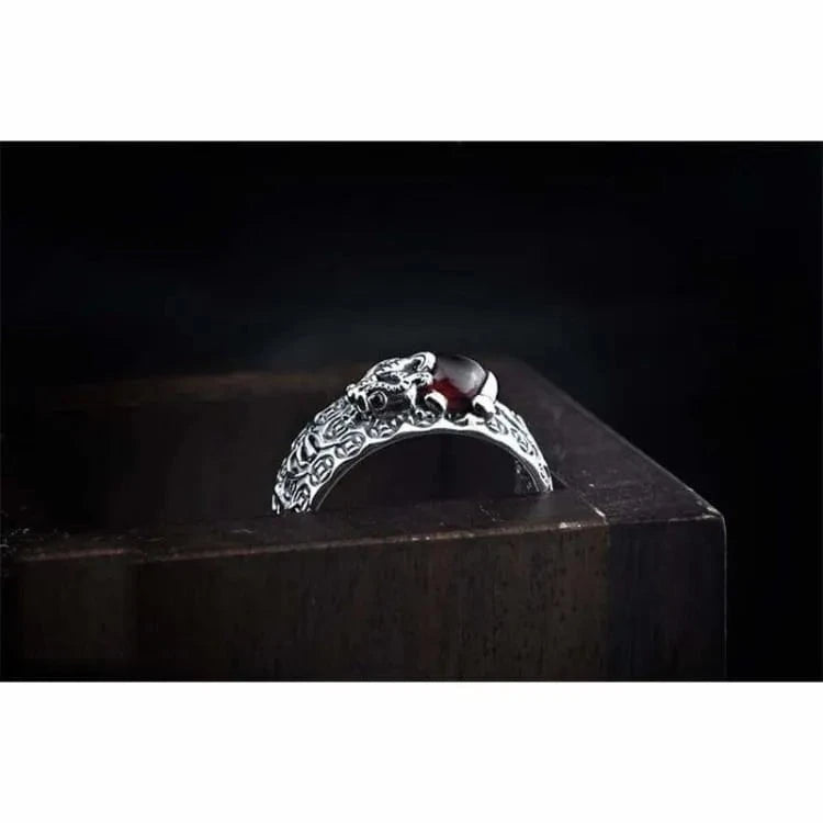 Bague grenat rouge argent 925