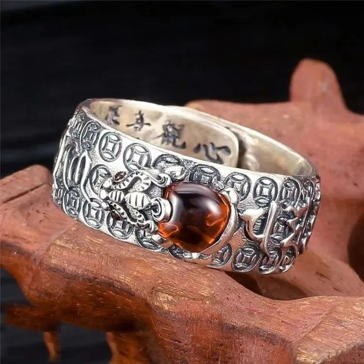 Bague grenat rouge argent 925