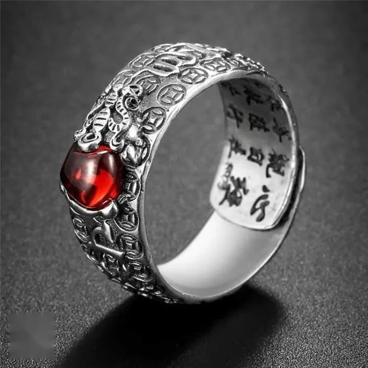 Bague grenat rouge argent 925