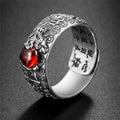 Bague grenat rouge argent 925