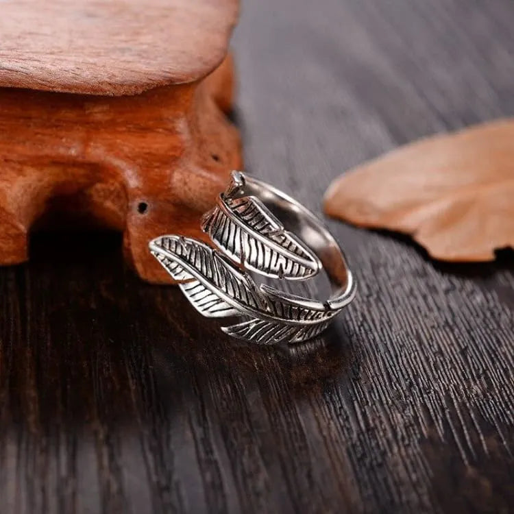 Bague de protection plume d'ange