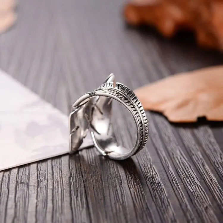 Bague de protection plume d'ange
