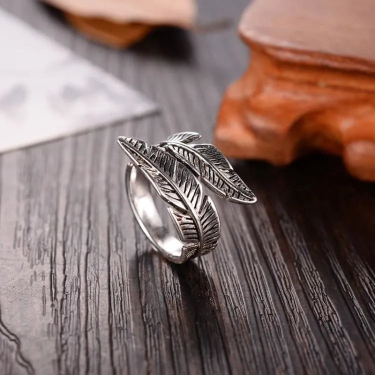 Bague de protection plume d'ange