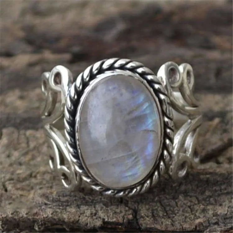 Bague pierre de lune féminine