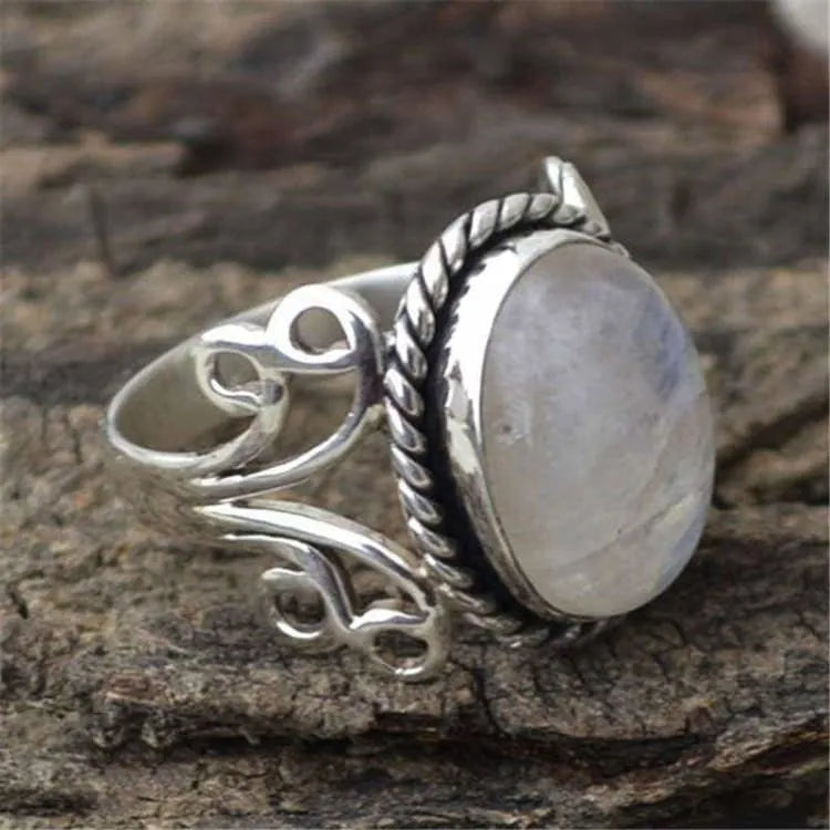 Bague pierre de lune féminine