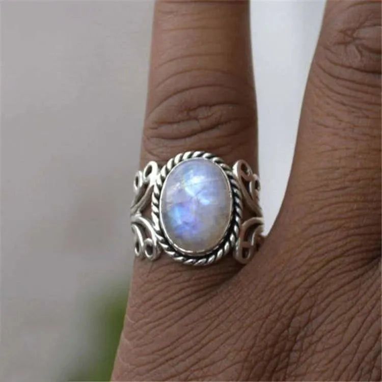 Bague pierre de lune féminine