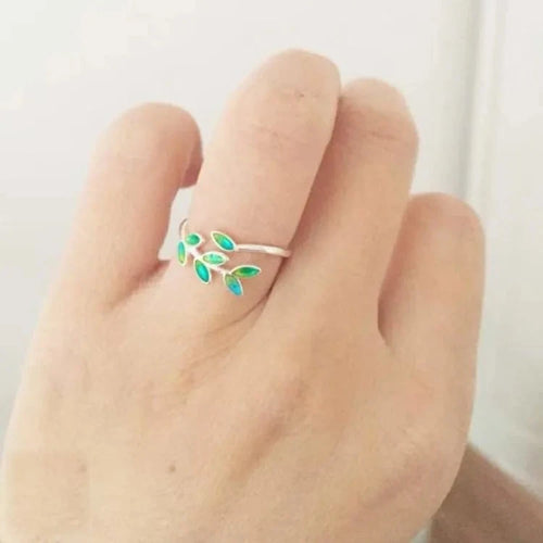 Bague arbre de vie à feuille