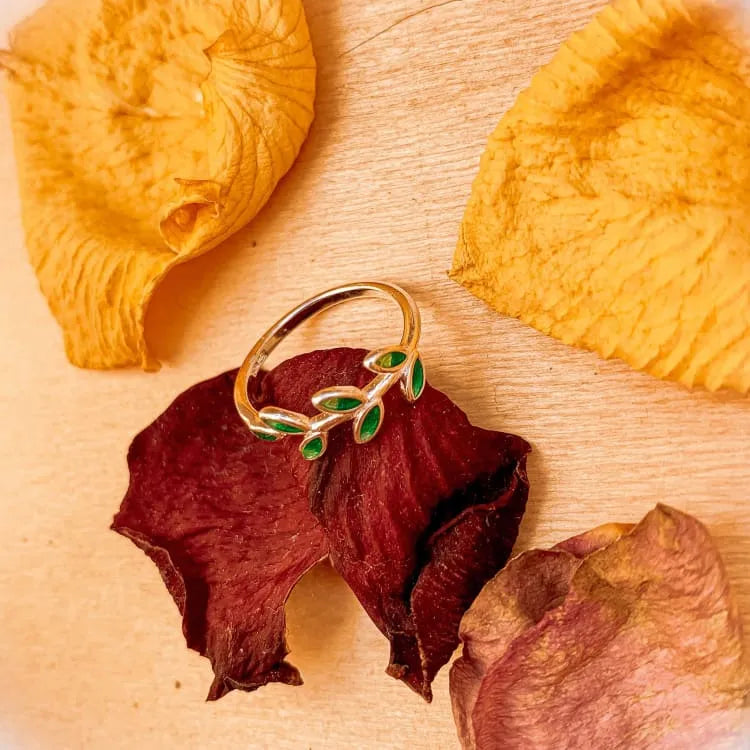 Bague arbre de vie à feuille