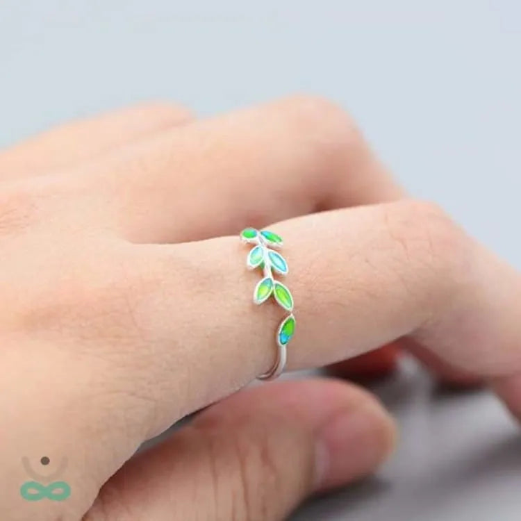 Bague arbre de vie à feuille