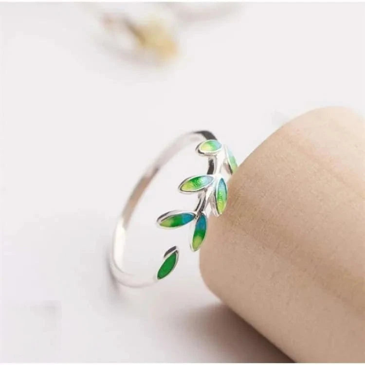 Bague arbre de vie à feuille