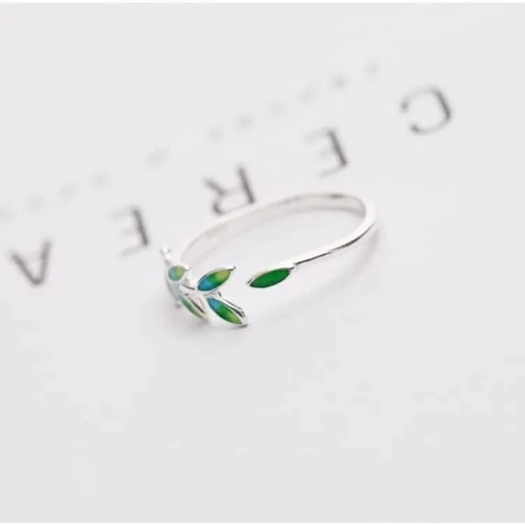 Bague arbre de vie à feuille