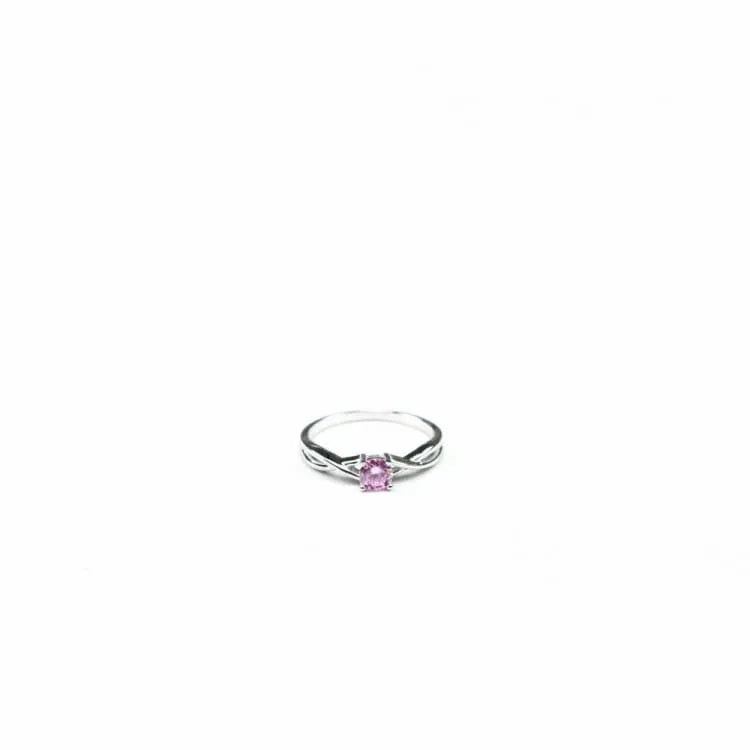 Bague quartz rose en argent, 4 tailles