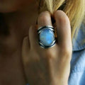 Bague pierre de lune en argent 925
