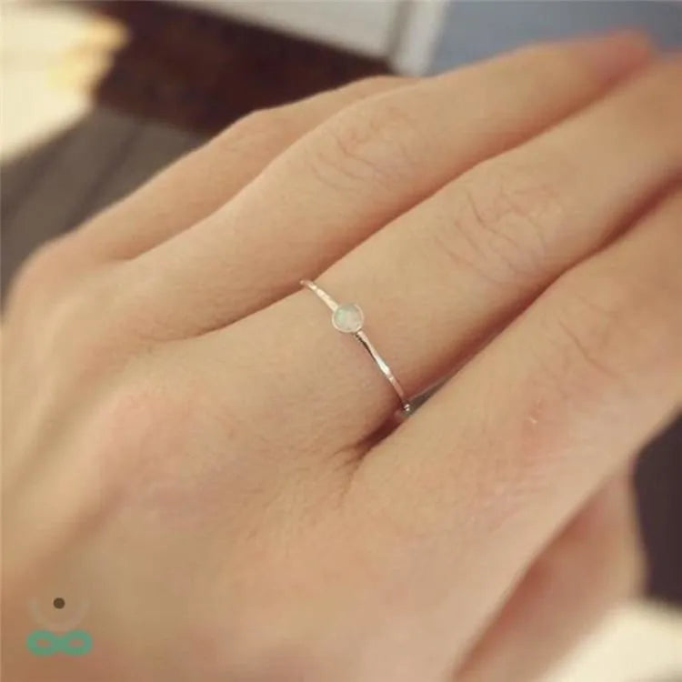 Bague pierre de lune fine