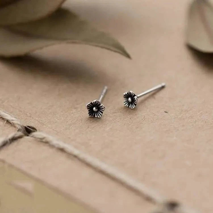 Boucles d'oreilles fleur de lotus en argent 925
