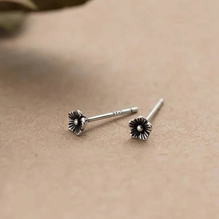 Boucles d'oreilles fleur de lotus en argent 925