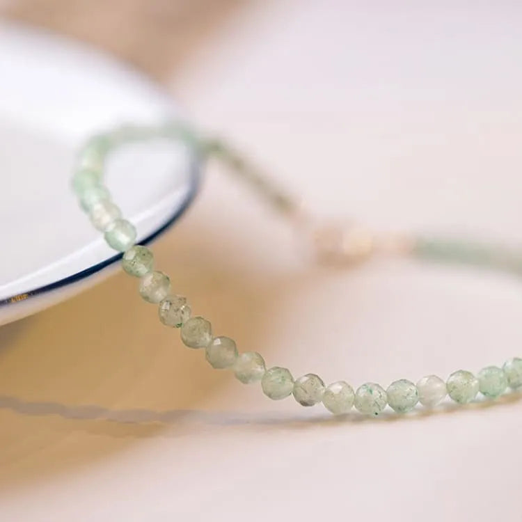 Bracelet jade fin et acier