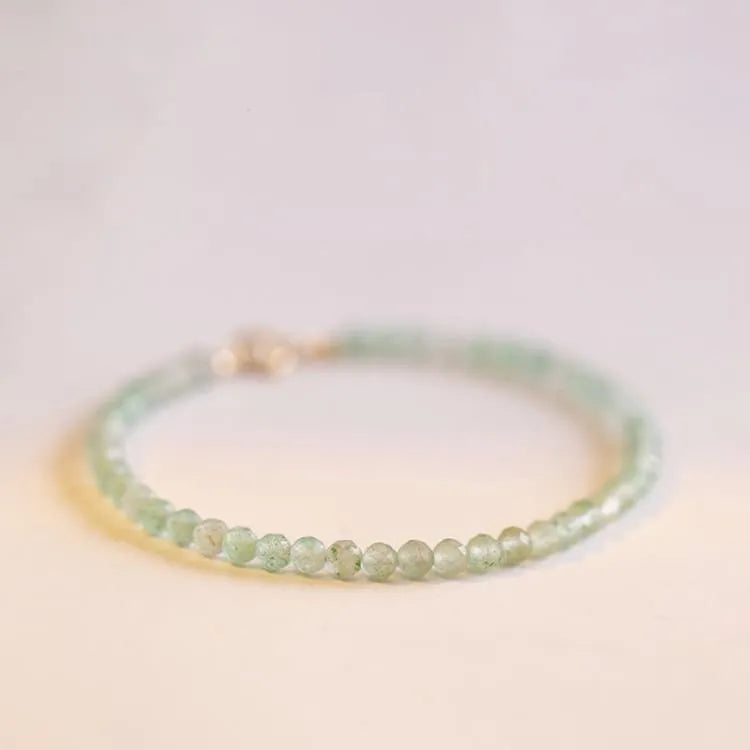 Bracelet jade fin et acier