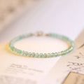 Bracelet jade fin et acier
