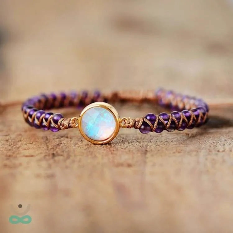 Bracelet améthyste et opale de l'amitié