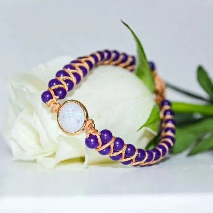 Bracelet améthyste et opale de l'amitié