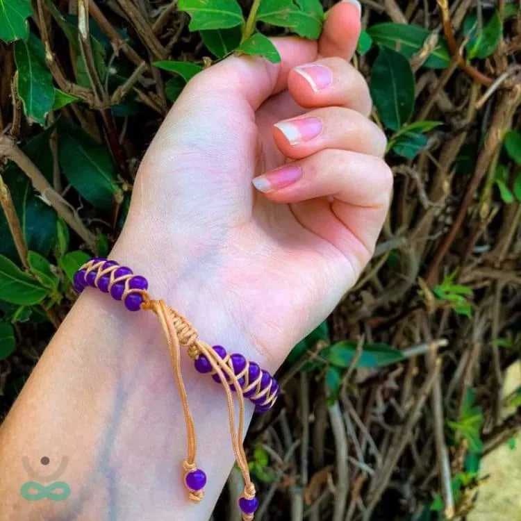 Bracelet améthyste et opale de l'amitié