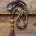 Collier 7 chakras pendentif triangulaire