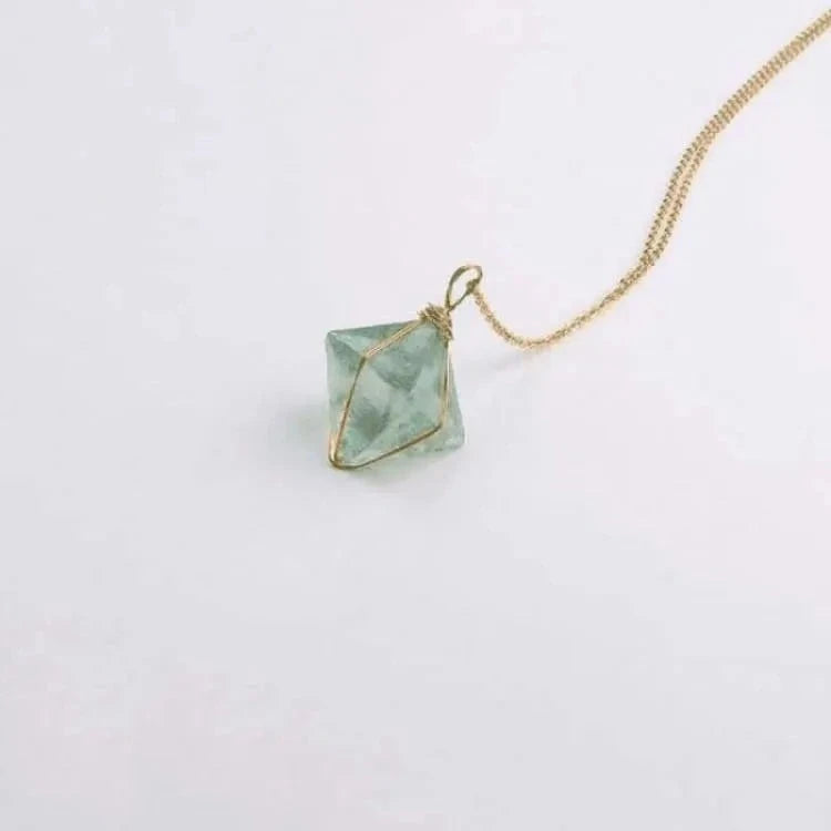 Collier fluorite verte alignement