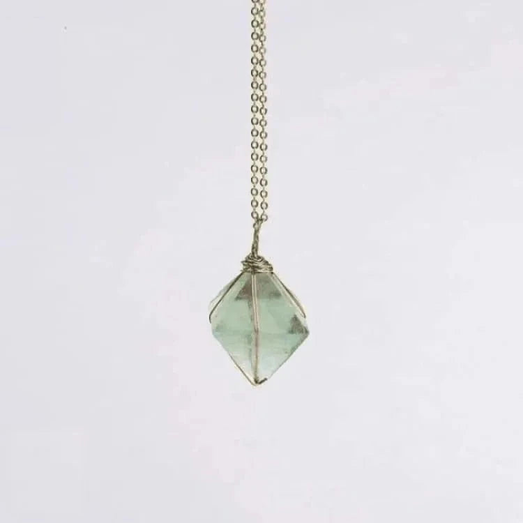 Collier fluorite verte alignement