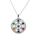 Collier 7 chakras fleur de vie