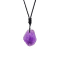 Collier améthyste à pendentif naturel