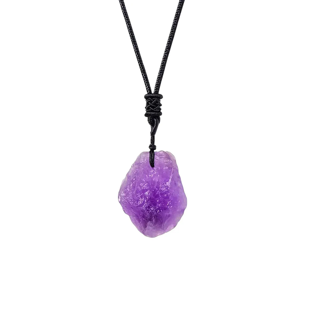 Collier améthyste à pendentif naturel