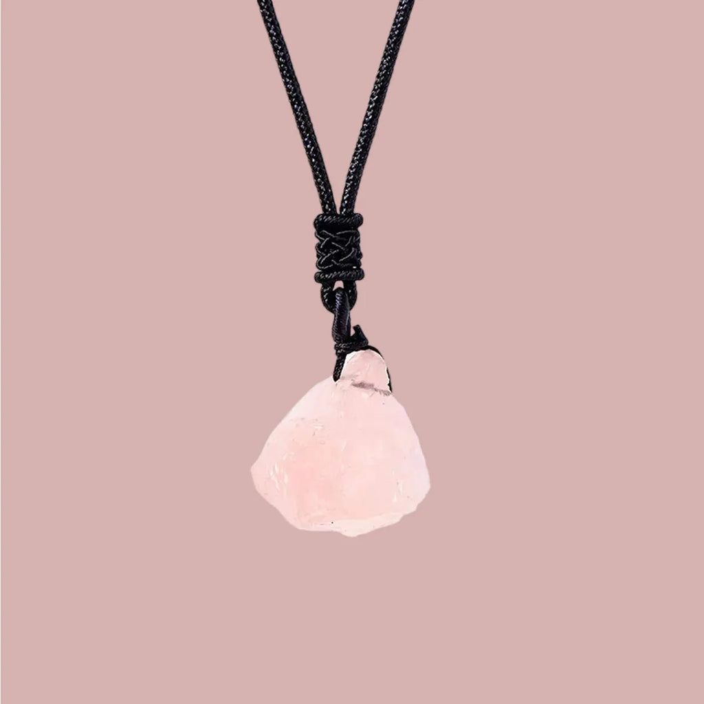 Collier quartz rose 100% naturel
