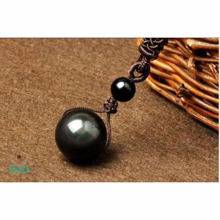 Collier oeil céleste en obsidienne