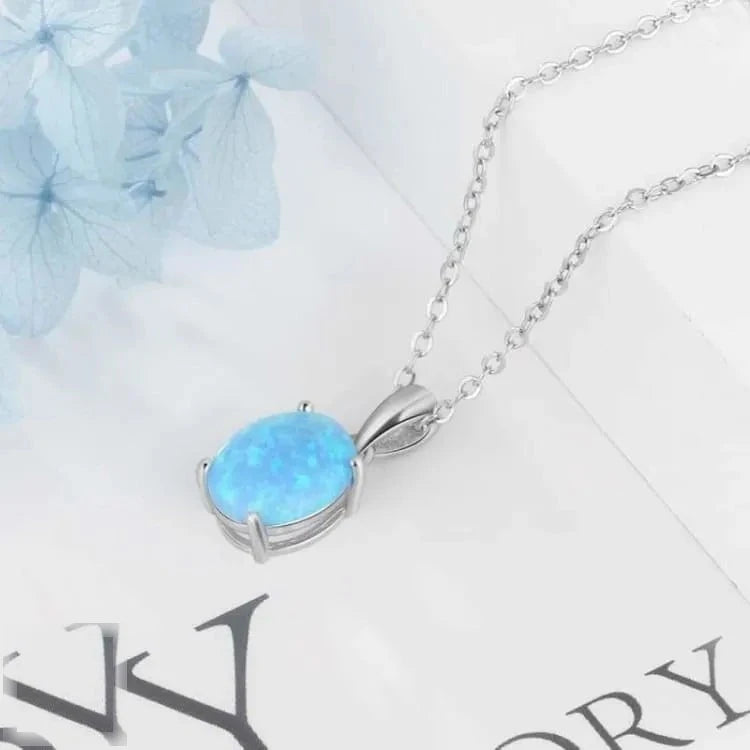 Collier opale en argent 925