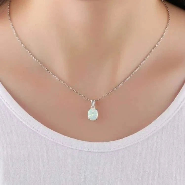 Collier opale en argent 925