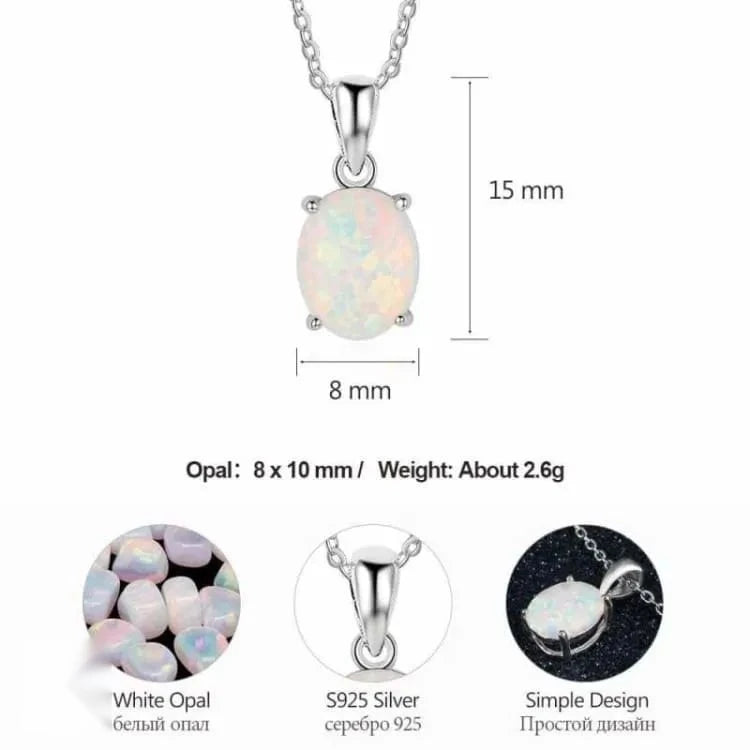 Collier opale en argent 925